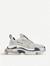 Balenciaga Mens Triple S Leather And Mesh Trainers In Grey/p.cmb