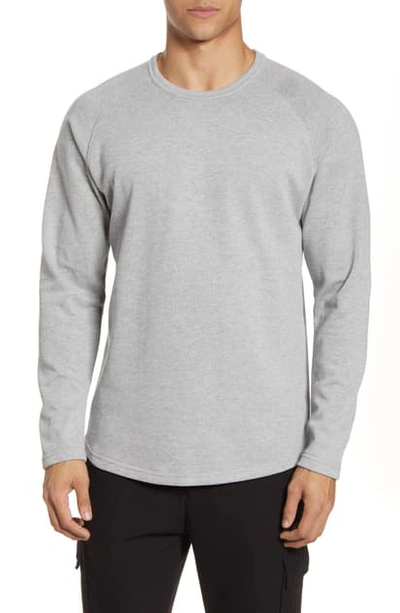 Acyclic Slim Fit French Terry Long Sleeve T-shirt In Light Grey