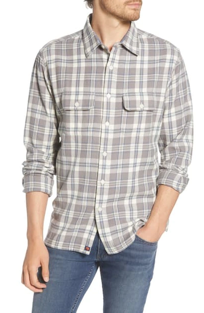 The Normal Brand Mountain Regular Fit Flannel Button-up Shirt In Blue Haze