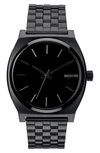 Nixon 'the Time Teller' Stainless Steel Bracelet Watch, 37mm In Black/ Black
