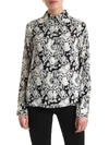 SEE BY CHLOÉ VISCOSE AND SILK SHIRT IN BLACK AND WHITE
