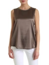 Peserico Relaxed Tank Top In Grey