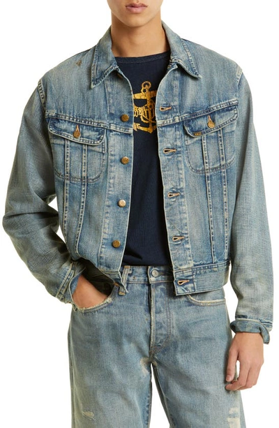 Rrl Lot 271 Denim Jacket In Blue