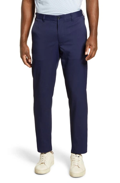 Mizzen + Main Baron Trim Fit Performance Chino Trousers In Navy Solid