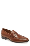 To Boot New York Flex Dress Tesoro Leather Penny Loafers In Brandy Ant