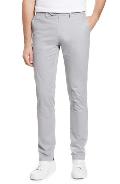 Bugatchi Slim Fit Poplin Chinos In Gris