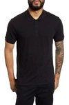 Vince Classic Slim Fit Polo In Black