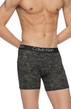 Calvin Klein Ultrasoft Stretch Modal Boxer Briefs In Green Camo