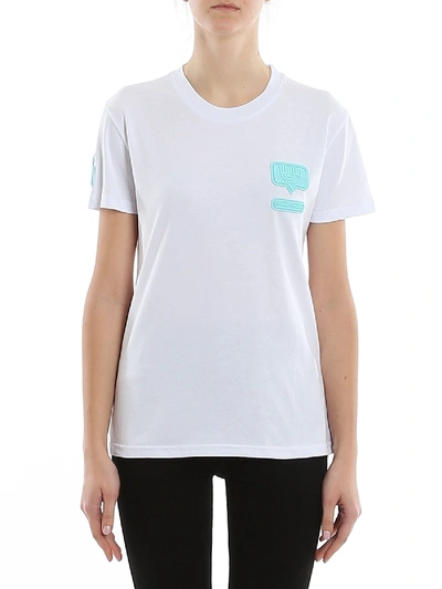 Chiara Ferragni Silicon Patch T-shirt In White