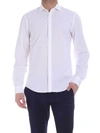 DONDUP SHIRT IN WHITE WITH HIDDEN BUTTONS