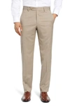 ZANELLA DEVON FLAT FRONT CLASSIC FIT SOLID WOOL SERGE DRESS PANTS,111839-10569S49
