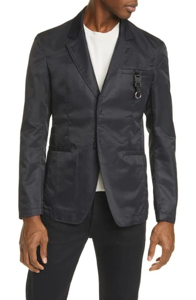 Alyx Recycled Nylon Blazer W/ Buckle In Black