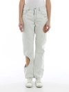OFF-WHITE CUT OUT DETAILS JEANS IN LIGHT BLUE,OWYA018S20DEN0014000
