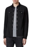 ALLSAINTS STANWAY SLIM FIT LEATHER SHIRT JACKET,ML027S
