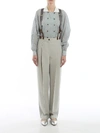 GIORGIO ARMANI SHANTUNG TROUSERS WITH SUSPENDERS