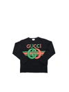 GUCCI GG LOGO SWEATSHIRT IN DARK BLUE,587044 XJBDE 4823