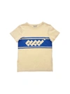 GUCCI ELECTRIC BLUE LOGO T-SHIRT IN CREAM COLOR,547559 XJB4Y 7055