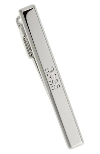 Hugo Boss Tel Tie Bar In Silver