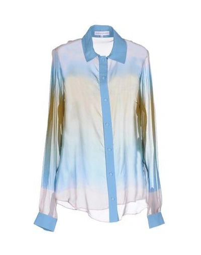 Jonathan Saunders Patterned Shirts & Blouses In Sky Blue
