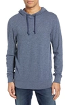 Faherty Slub Cotton Hoodie In Navy Heather