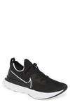 Nike React Infinity Run Flyknit Running Sneakers In Black/ White/ Dark Grey