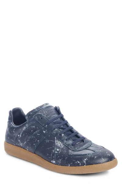 Maison Margiela Replica Low Top Sneaker In Navy Blue