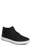 Timberland Davis Square Mid Top Chukka Sneaker In Black Nubuck