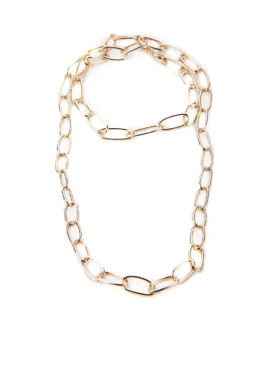 Federica Tosi Lace Bolt Adjustable Long Necklace In Gold