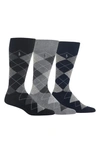 Polo Ralph Lauren Argyle Dress Sock 3-pack In Patterned Black