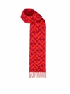 Fendi Scarf With Ff Jacquard In Red