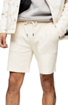 Topman Classic Fit Cotton Twill Shorts In Off White