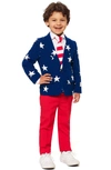 Opposuits Stars & Stripes Two-piece Suit With Tie In Blue
