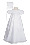 LITTLE THINGS MEAN A LOT CHRISTENING GOWN & HAT SET,TR20GS