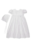 LITTLE THINGS MEAN A LOT LITTLE THINGS MEAN A LOT LACE COLLAR CHRISTENING GOWN AND BONNET SET,PC68GS