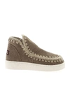 MOU SUMMER ESKIMO SNEAKERS IN DOVE GREY SUEDE