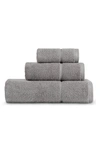 Vera Wang Modern Lux Bath Towel, Hand Towel & Washcloth Set In Coal