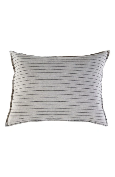 Pom Pom At Home Blake Big Linen Accent Pillow In Flax Midnight
