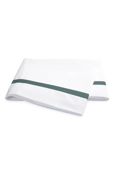 Matouk Lowell 600 Thread Count Flat Sheet In Deep Jade