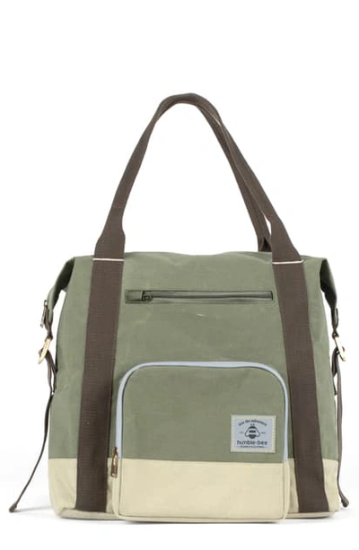 Humble-bee All Heart Convertible Diaper Bag In Olive Dusk