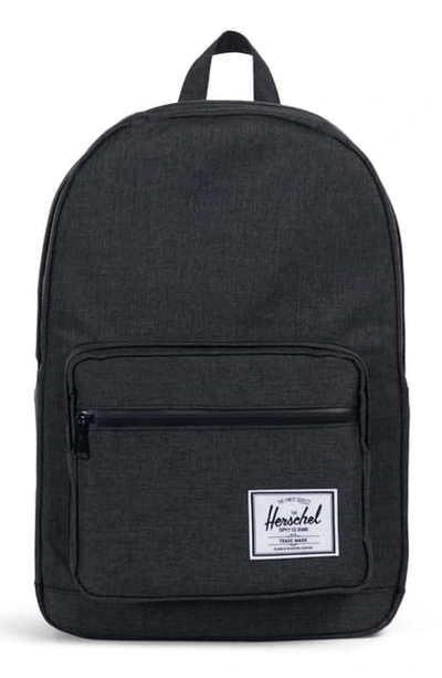 Herschel Supply Co Pop Quiz Backpack In Black Crosshatch/ Black Rubber