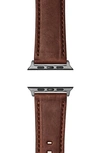SHINOLA GRIZZLY LEATHER 21MM APPLE WATCH® WATCHBAND,S1120172907