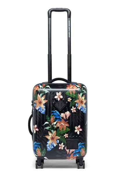 Herschel Supply Co. Small Trade 23-inch Rolling Suitcase In Summer Floral Black/ Ash Rose