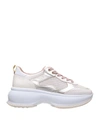 HOGAN MAXI I ACTIVE SNEAKERS IN WHITE AND BEIGE,HXW4350BS92N3U0QZ4