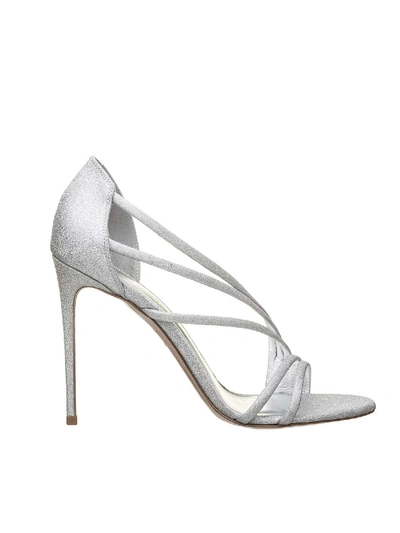 Le Silla Scarlet 120 Mm Sandals In Silver
