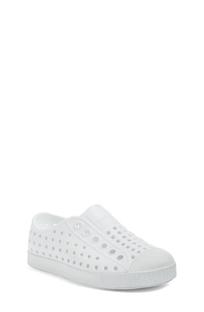 Nordstrom X Native Shoes Babies' Jefferson Water Friendly Slip-on Vegan Trainer In Shell White/ Shell White