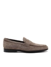 TOD'S TOD'S SUEDE LOAFERS IN BEIGE