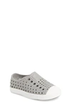Native Shoes Jefferson Water Friendly Slip-on Vegan Sneaker In Pigeon Grey/ Shell White