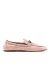 TOD'S ANIMAL PRINT LOAFERS IN PINK