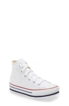 Converse Kids' Chuck Taylor All Star High Top Platform Sneaker In Optic White