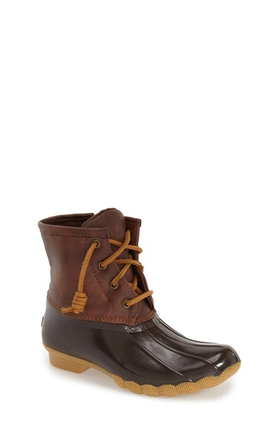 Sperry Toddler & Little Girls Saltwater Boots In Brown/brown